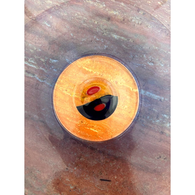 Venini art glass plate designed by Tapio Wirkkala, one of the most important Finnish designers of the 20th century and a...