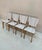 Interesting set of chairs, made in Norway in the 80s, featuring layered plywood, in white.