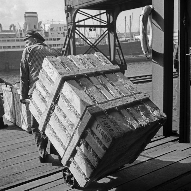 1930s A Worker at Hamburg Harbor, Germany 1937, Printed 2021 For Sale - Image 5 of 5
