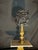 Late 19th Century Ornate Gold Table Lamp With Black Textured Statement Shade For Sale - Image 9 of 12