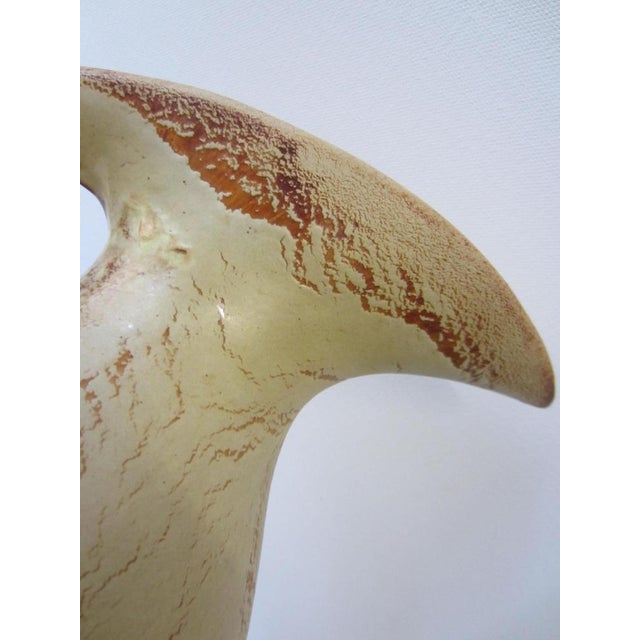 Italian art ceramic, vase or jug ​​by Bertoncello ceramiche d'arte made of glazed body, 60s / 70s. Finely sprinkled light...