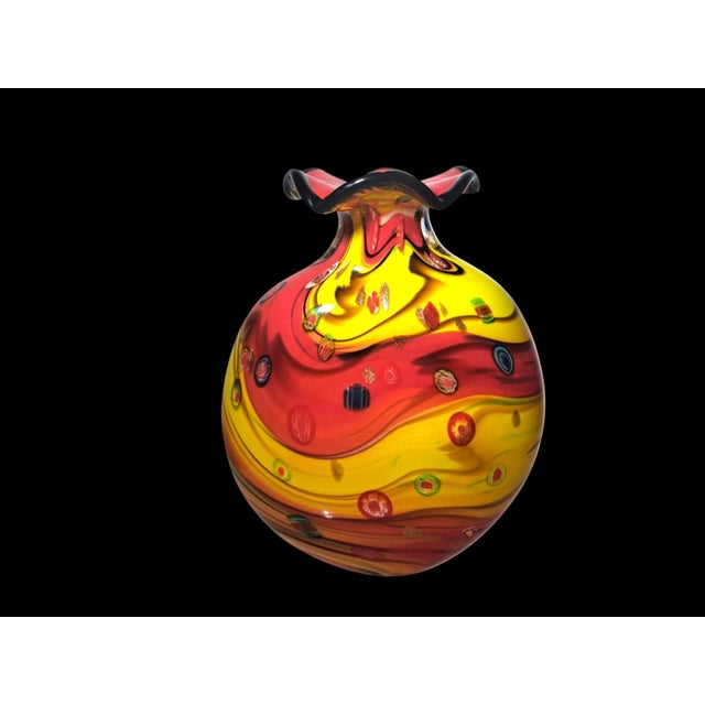 Murano Glass Vase by Toso Murano, 1980s For Sale - Image 9 of 10
