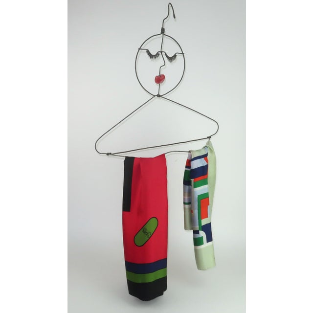 Artist Made Wire Lady Hanger With Wax Lips, 1980’s For Sale - Image 12 of 12