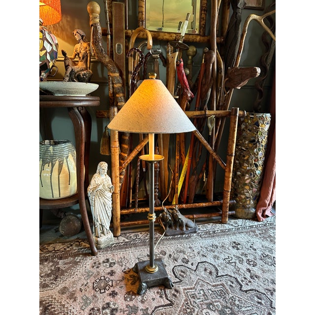 Vintage Modern Brutalist Contemporary Dimmable Buffet Lamp For Sale - Image 10 of 10