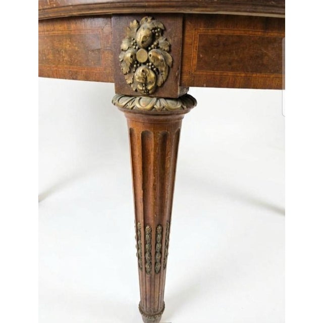 French Louis XVI Style Neoclassical Oval Dining Table For Sale - Image 4 of 4