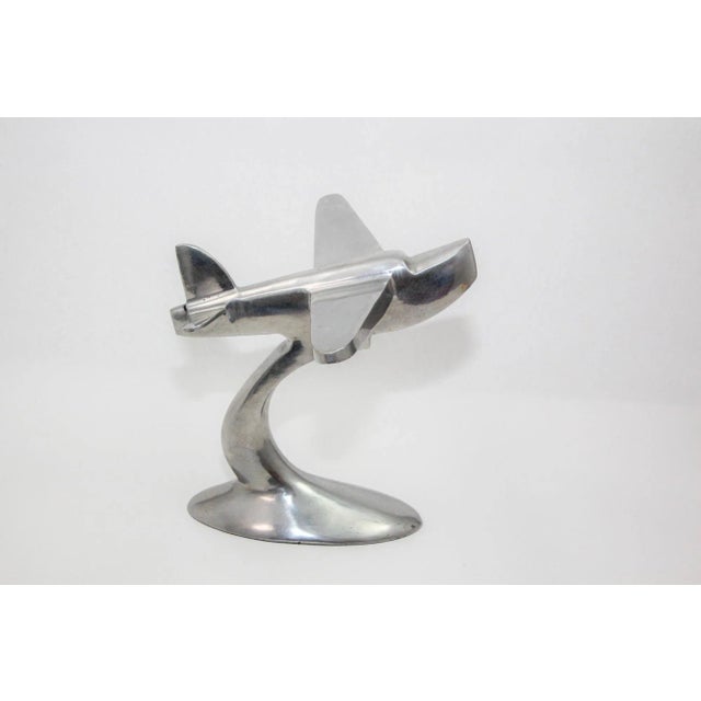 Mid-Century Modern Art Deco Airplane Sculpture of the Boeing 314 Clipper Cast Aluminium For Sale - Image 3 of 12