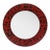 Vintage Circular Red Hand Painted Tortoiseshell Mirror Frame For Sale