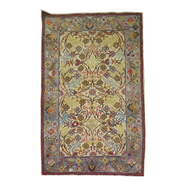 20th Century Zabihi Collection Scatter Size Turkish Rug - 3'9" x 5'6" For Sale