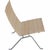 Poul Kjærholm PK22 chair upholstered with wicker and with a frame of brushed spring steel. The chair is from 1999 and...