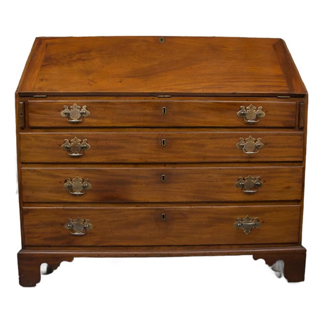 English Mahogany 18th Century Slant Top Desk For Sale