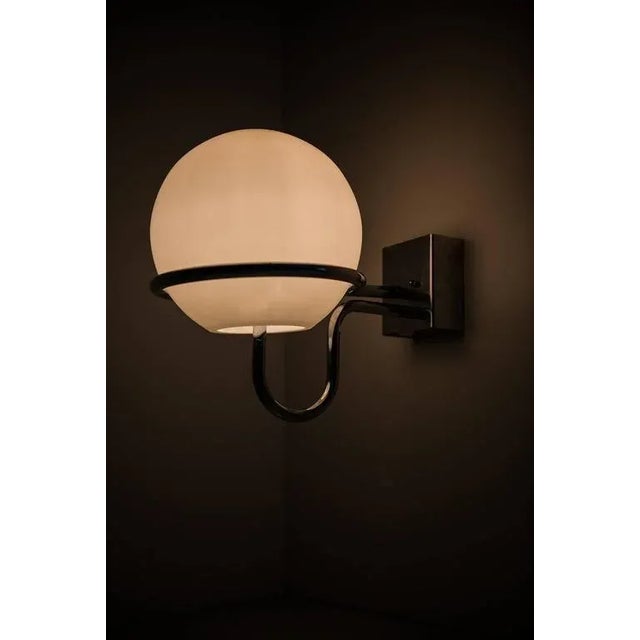 Chrome & Opal Glass Wall Light by Hans-Agne Jakobsson, 1960s For Sale - Image 4 of 10