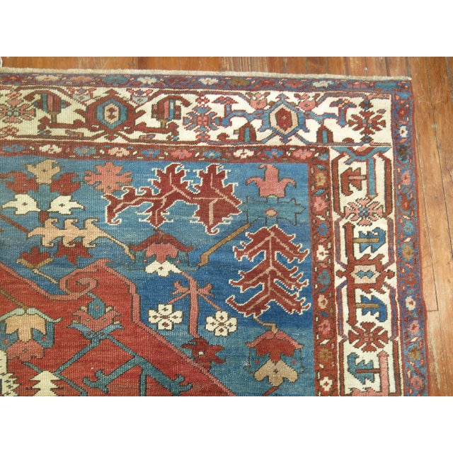 Tribal 19th Century Antique Bakshaish Rug, 10' X 11'9'' For Sale - Image 3 of 12