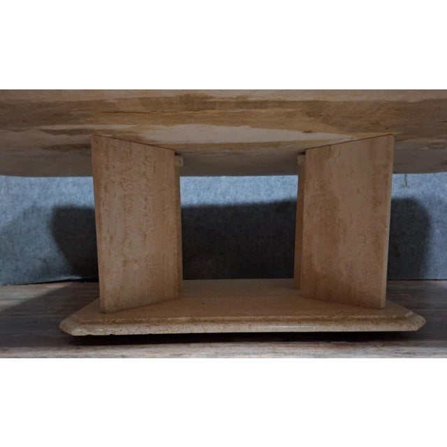 Travertine Coffee Table, 1970s For Sale - Image 4 of 9