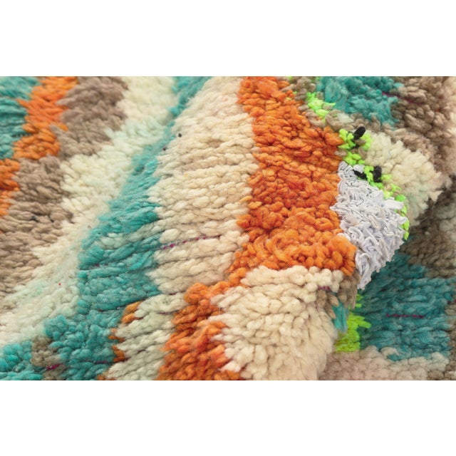 Vintage Azilal Boucherouite Moroccan Rug, 03'04 X 07'10 For Sale In Dallas - Image 6 of 10