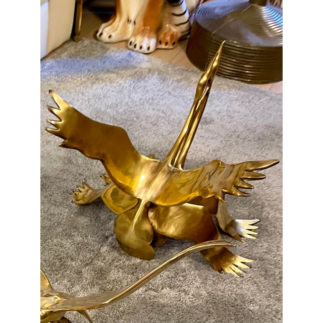 Willy Daro, Sculptures of Flying Cranes, 1970s, Bronze, Set of 2 For Sale - Image 16 of 18