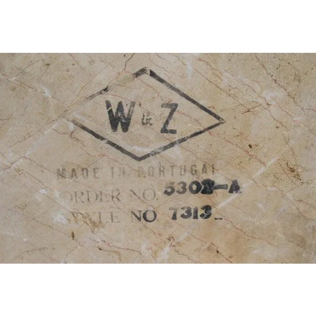 Mid 20th Century W & Z Rococo Style Marble Side Table For Sale In Houston - Image 6 of 12