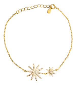 Stellar Star Gold & Diamond Chain Bracelet