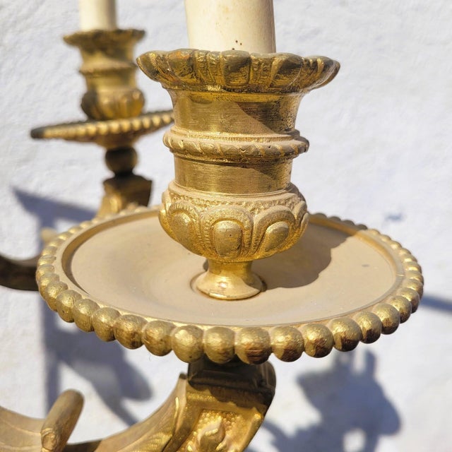 Metal 20th Century Mazarin Bronze Chandelier For Sale - Image 7 of 15