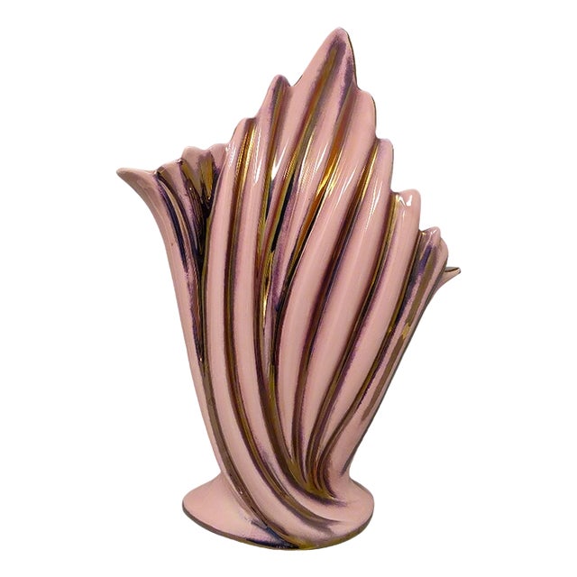 Pink and Gold Vase by Sicas, Italy, 1960s For Sale