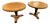 1980s Pair Art Deco Tables With Carved Accents in Black For Sale