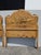 Pair Vintage French Provincial Hand Painted Gold Floral Twin Headboards W Rails For Sale - Image 11 of 17
