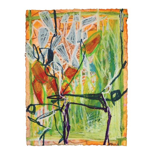 "Secrete #5" Original Abstract Expressionist Painting by Mel Rea For Sale