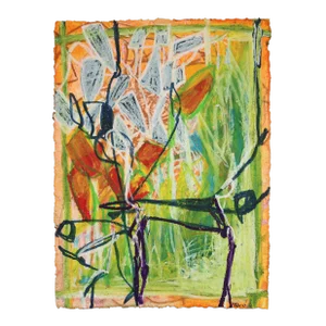 "Secrete #5" Original Abstract Expressionist Painting by Mel Rea