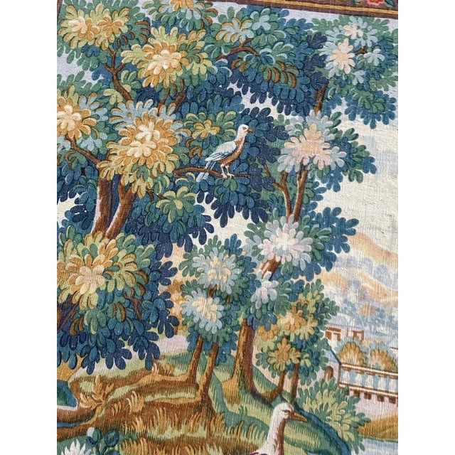 Vintage Silk Screen Printed Tapestry Verdure Chantilly, 1960s For Sale - Image 11 of 18