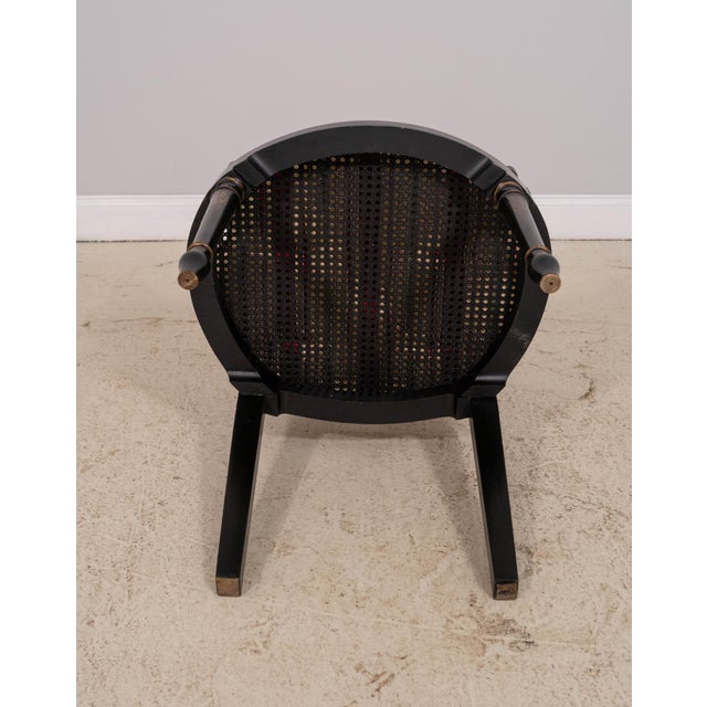 Vintage Regency Style Eglomise & Gilt Cane Seat Armchair For Sale - Image 18 of 18