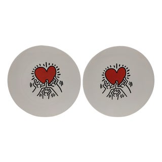 Plates by Keith Haring, 1990s, Set of 2 For Sale