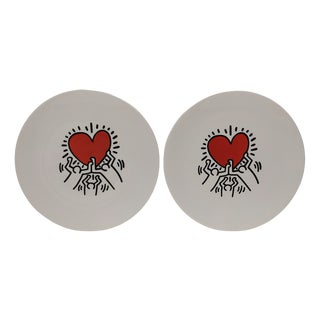 Plates by Keith Haring, 1990s, Set of 2 For Sale