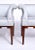 Contemporary Baker Furniture Castle Corner Chairs, Walnut, Upholstery, Modern Usa For Sale - Image 3 of 11