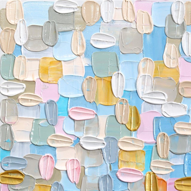 Textile Daylight Savings - Original Textured Abstract Acrylic Painting on Canvas by Shiri Phillips For Sale - Image 7 of 9