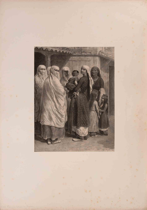 Auguste Raffet, Femmes Tatars en Bessarabie, Lithograph, 1842