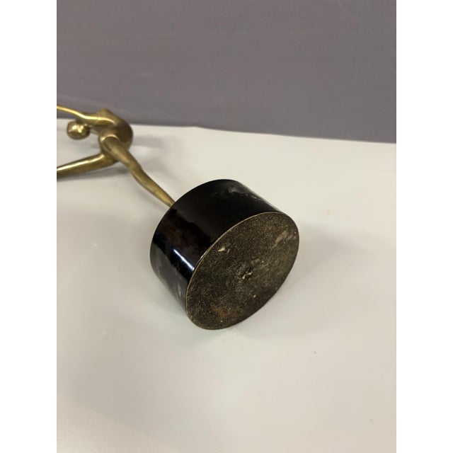 Brass Dancer with Wooden Base, 1980 For Sale - Image 6 of 11