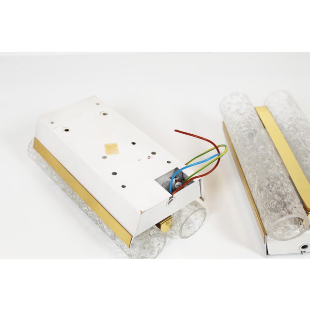 Gold Wall Lamps in Brass and Glass by Doria Leuchten, 1970s, Set of 2 For Sale - Image 8 of 10