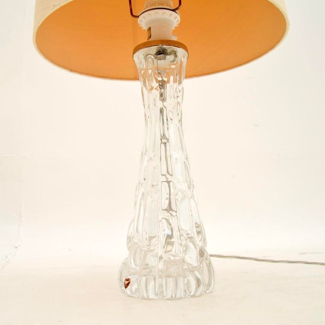 Glass Vintage Swedish Glass Table Lamps by Carl Fagerlund for Orrefors, 1960, Set of 2 For Sale - Image 7 of 9