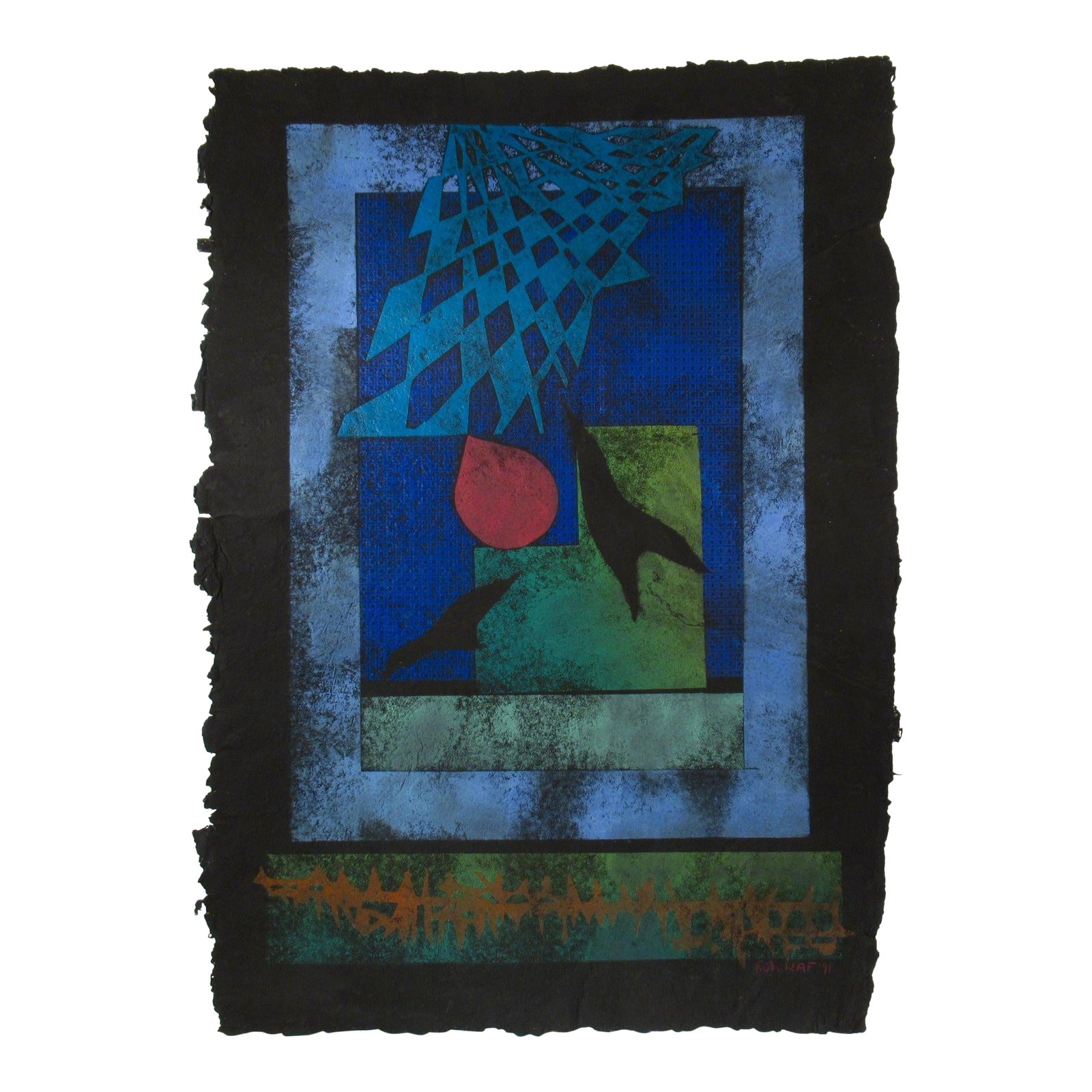 Ruth Leaf Untitled, Two Birds 1991 | Chairish