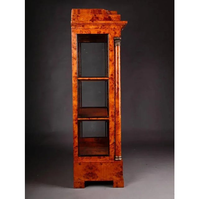 20th Century Biedermeier Style Three Sided Glass Vitrine For Sale - Image 3 of 11