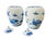 Chinoiserie Pair of Vintage Chinese Blue & White Porcelain Ginger Jars With Lids | Chinoiserie Lotus & Bird Motif | Hand-Painted Cobalt Decor For Sale - Image 3 of 9