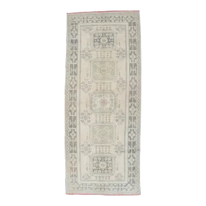 Vintage Oushak Anatolian Runner 4'5 X 10'11