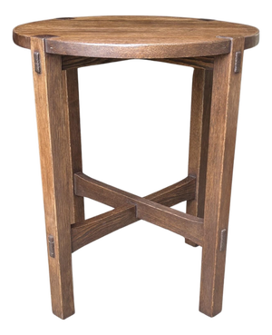 Early 20th Century Mission Oak Lamp Table Attributed to Gustav Stickley