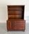 Mid Century Solid Cherry Wood Two Piece China Hutch Display Cabinet by Willett Furniture from the Transitional Line. A...