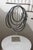 Hand Blown Glass Lasso Art Glass Sculpture W/ Chrome Stand For Sale - Image 12 of 15