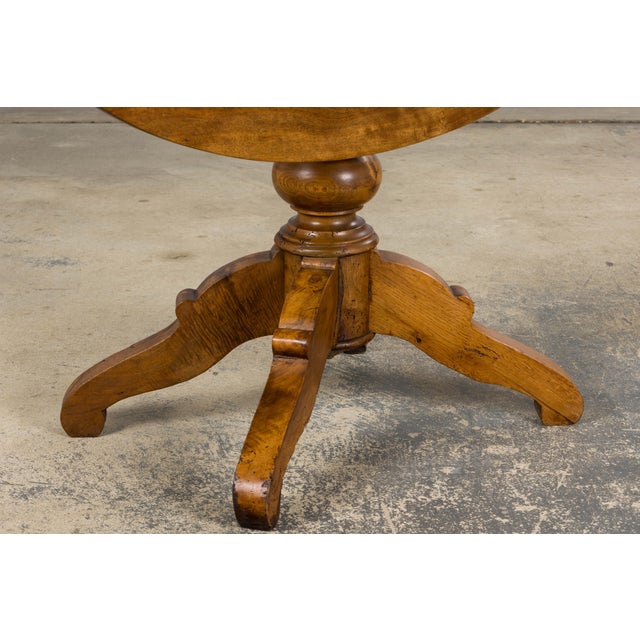 Antique French Louis Philippe Style Walnut Tilt-Top Gueridon Center Table For Sale - Image 10 of 17