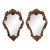 Pair of Italian Rococo Giltwood Mirrors With Antiqued Glass For Sale