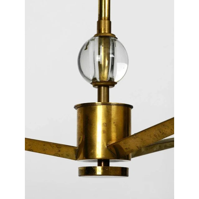 1950s Mid-Century Modern Ceiling Lamp with Three Glass Shades by Rupert Nikoll Vienna, 1950s For Sale - Image 5 of 13