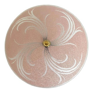1950s Pink Leaf Sprays Ceiling Light For Sale
