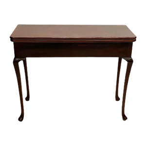 19th Century Mahogany Folding Console Table with 2 Drawers Each Side