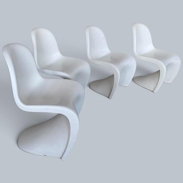 Verner Panton Vintage Space Age Arkana Tulip Dining Table and Chairs by Maurice Burke and Verner Panton, 1960s, Set of 5 For Sale - Image 4 of 10